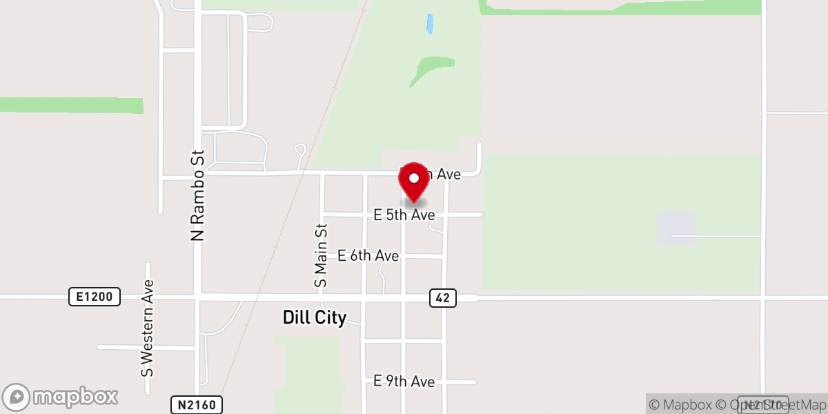 Map showing location of Church of Christ