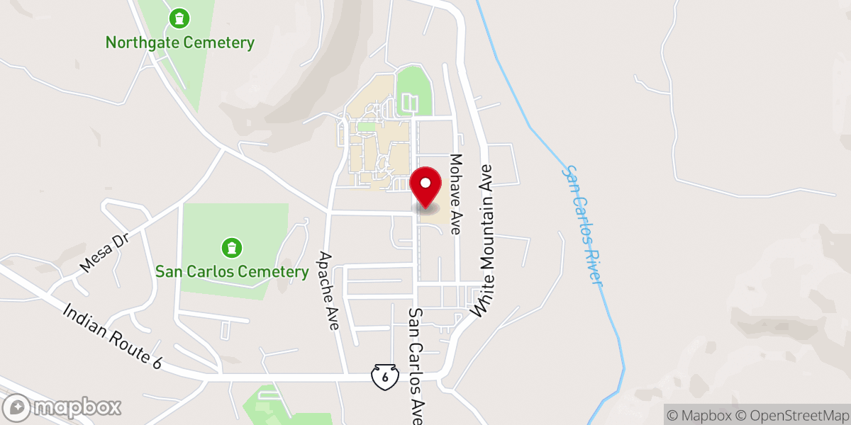 Map showing location of St. Charles Catholic Church and School