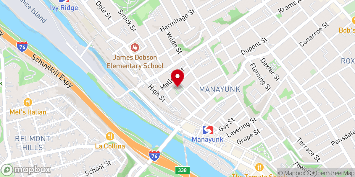 Map showing location of Saint David's Episcopal Church