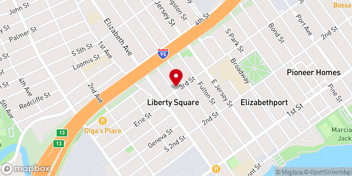 Map showing location of Strong Tower