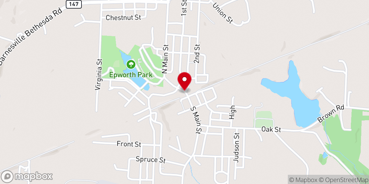 Map showing location of Bethesda Life Ministries