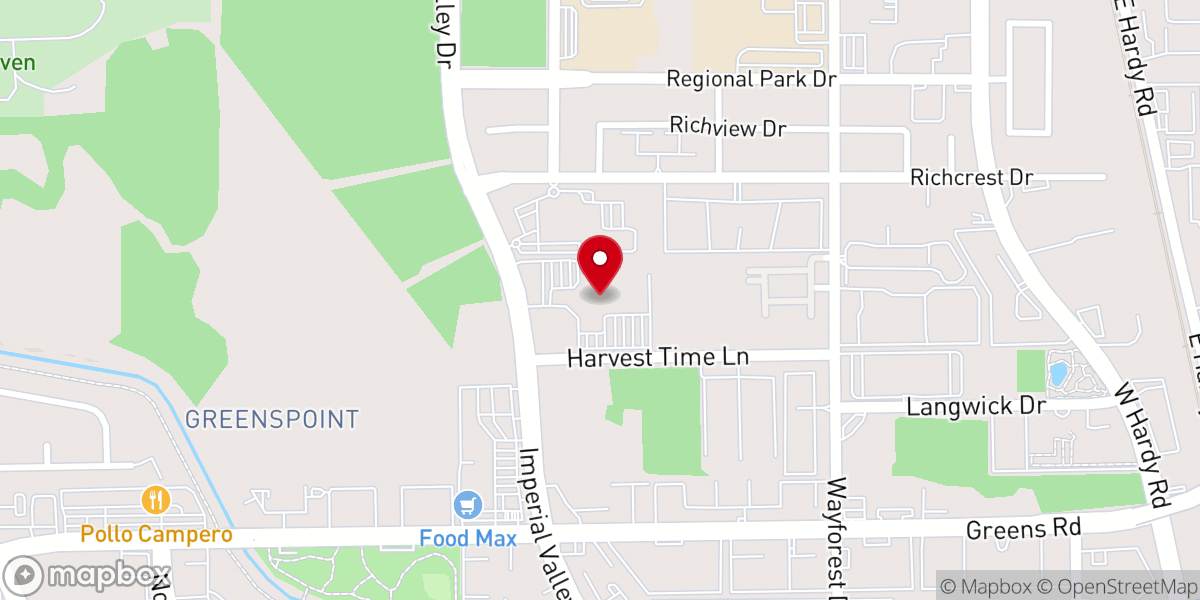 Map showing location of The Harvest Church