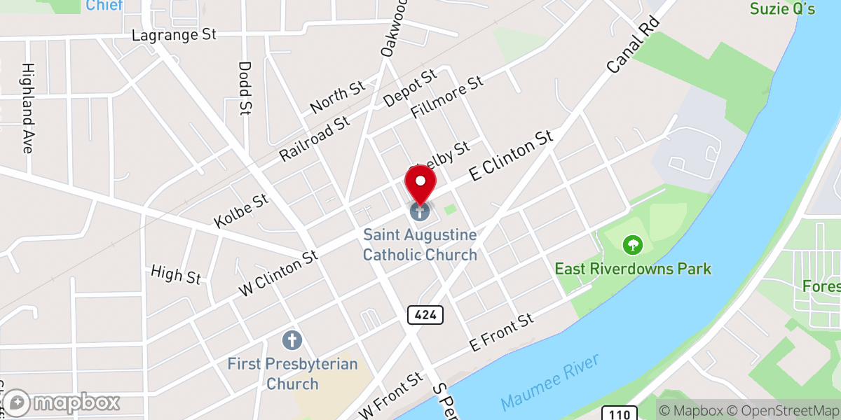 Map showing location of St. Augustine School