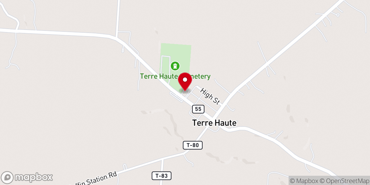 Map showing location of Terre Haute United Methodist