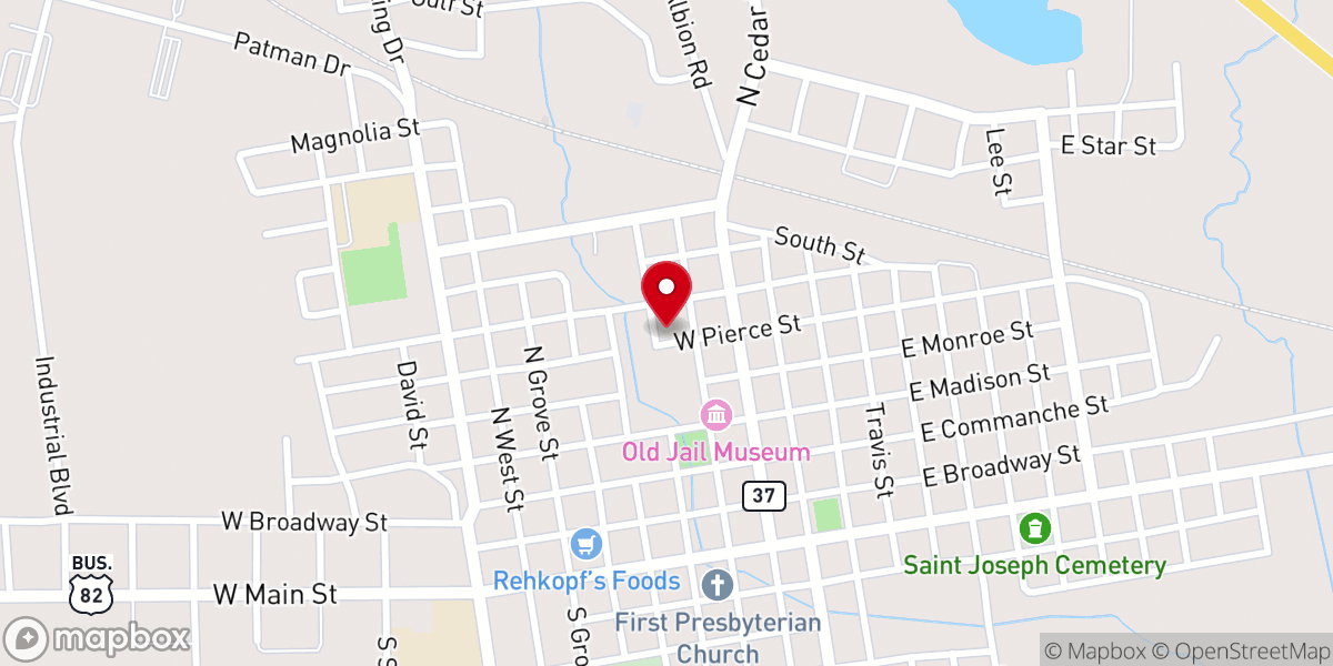 Map showing location of St Paul's United Methodist Church