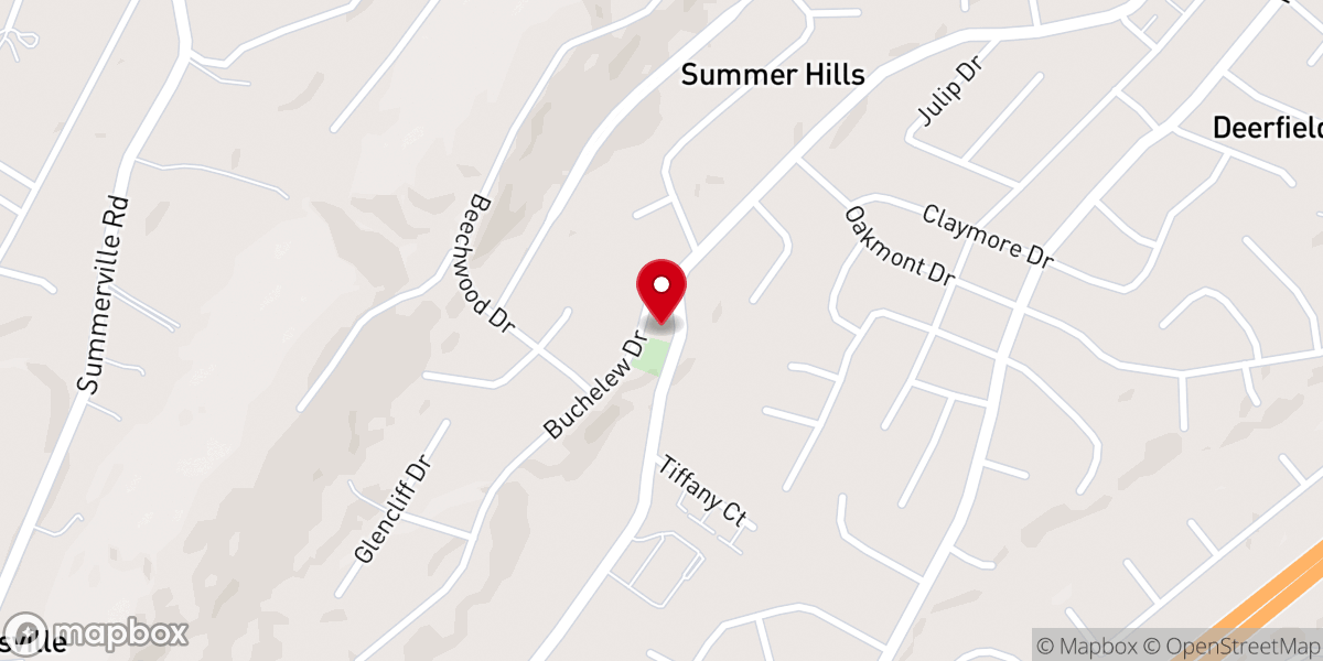 Map showing location of Kendricks Creek United Methodist