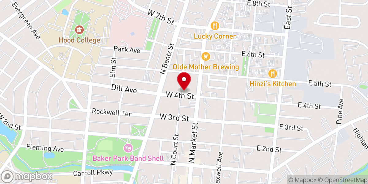 Map showing location of The Peoples Baptist Church