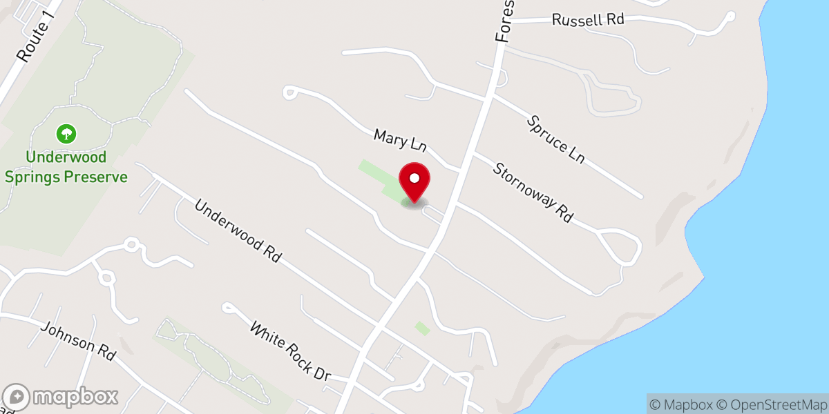 Map showing location of Foreside Community Church, UCC
