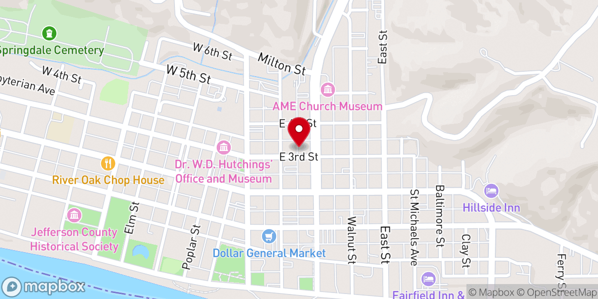 Map showing location of Faith Covenant Church