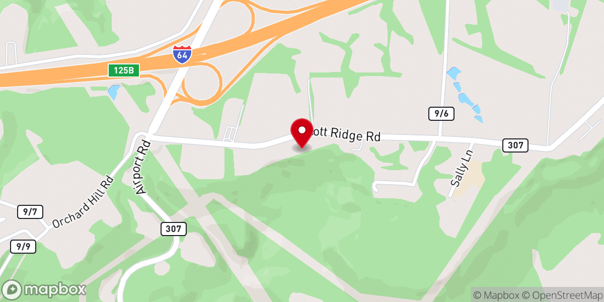 Map showing location of Victory Baptist Church