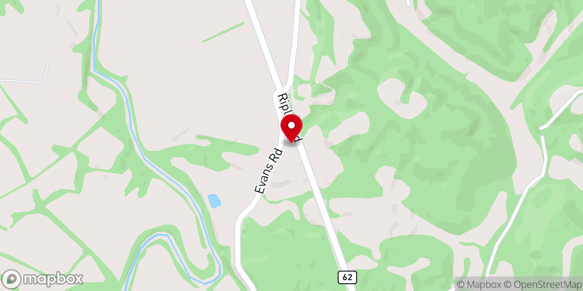 Map showing location of Cottageville Church