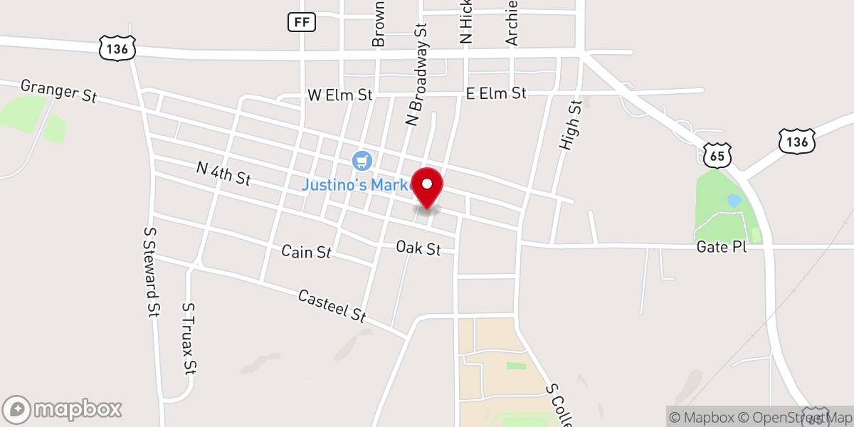Map showing location of Methodist Church