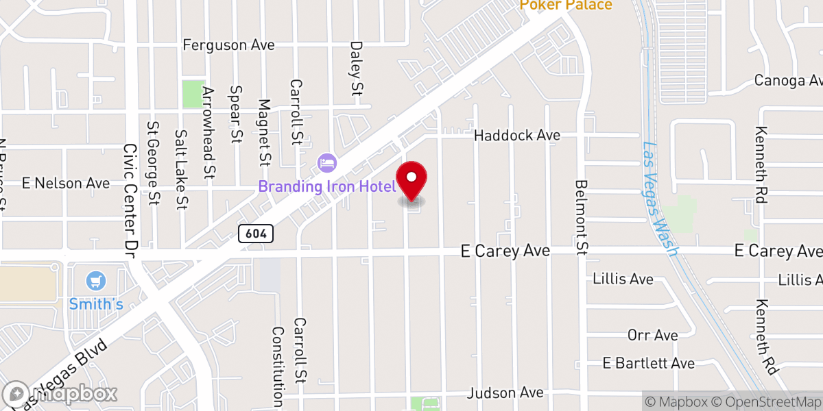 Map showing location of Northside Church of Christ