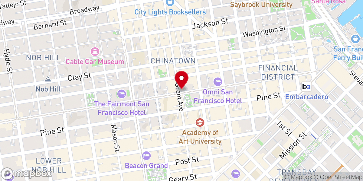 Map showing location of Old Saint Mary's Cathedral