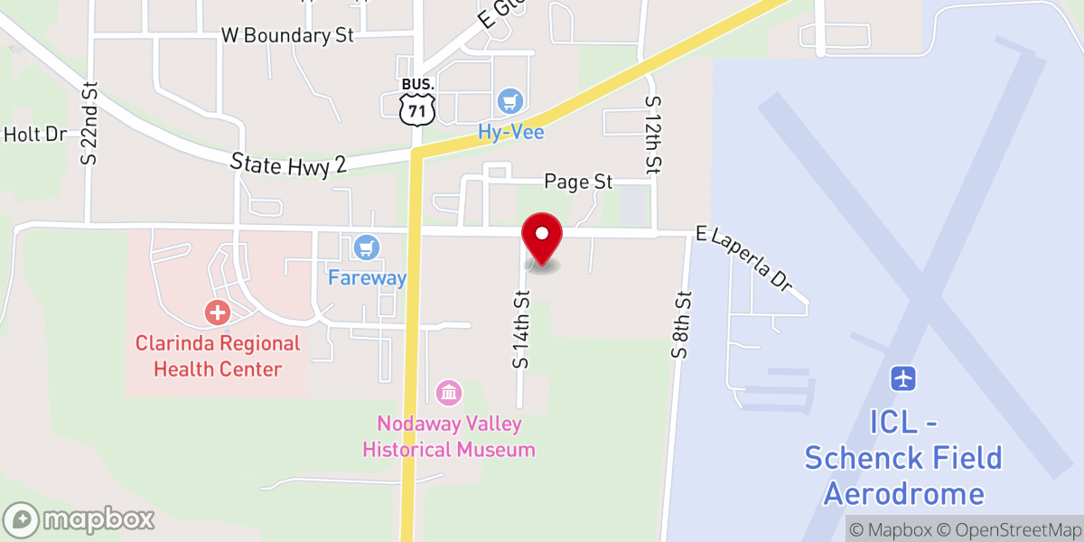 Map showing location of Calvary Chapel Church