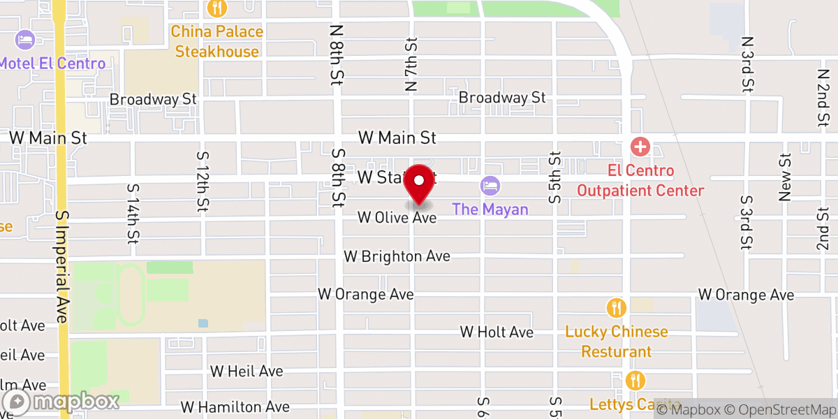 Map showing location of First Church of Christ Scientist