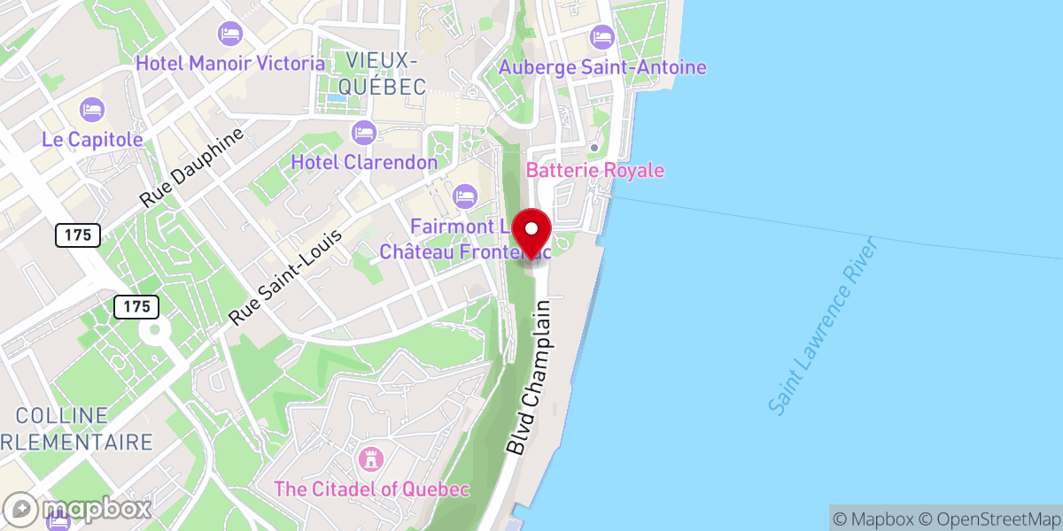 Map showing location of Fresque du Petit-Champlain