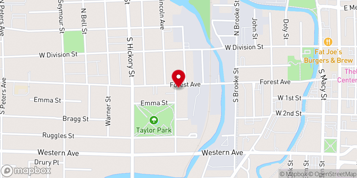 Map showing location of Yah's House of Worship & Healing
