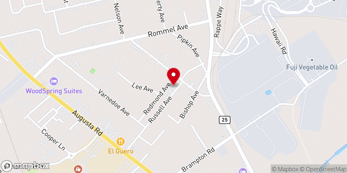 Map showing location of First Baptist Church of Garden City