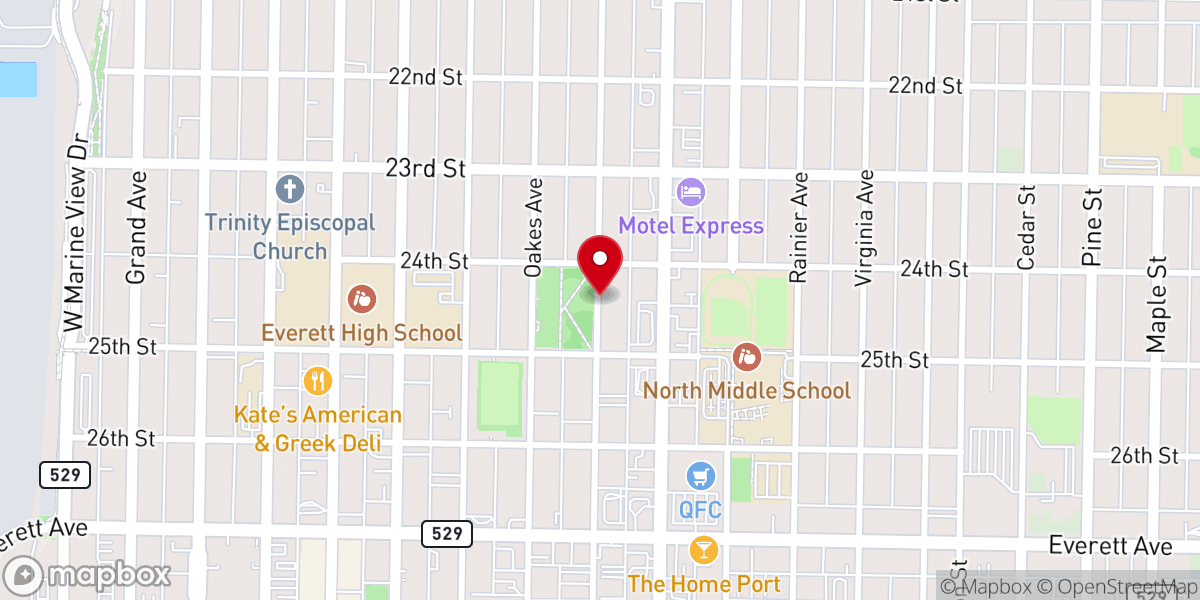 Map showing location of Parkside Bible Chapel