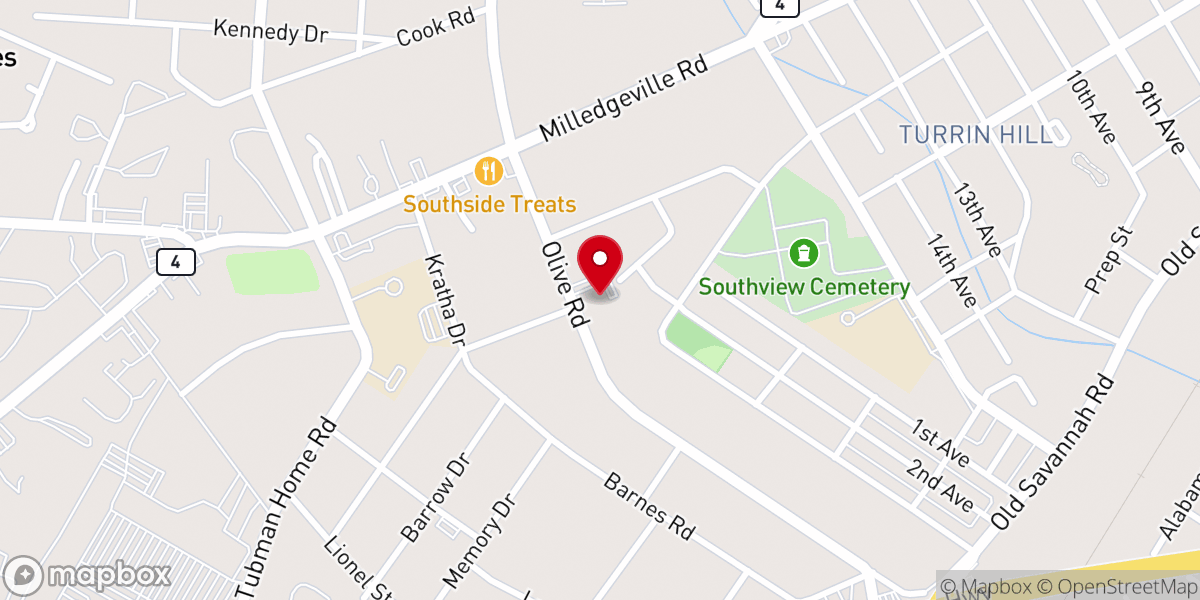 Map showing location of Mt Vernon Missionary Baptist