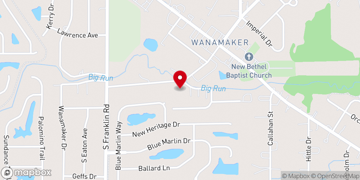Map showing location of Maple Hill United Methodist Church