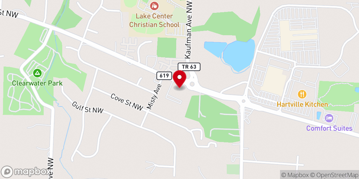 Map showing location of Advent Lutheran Church