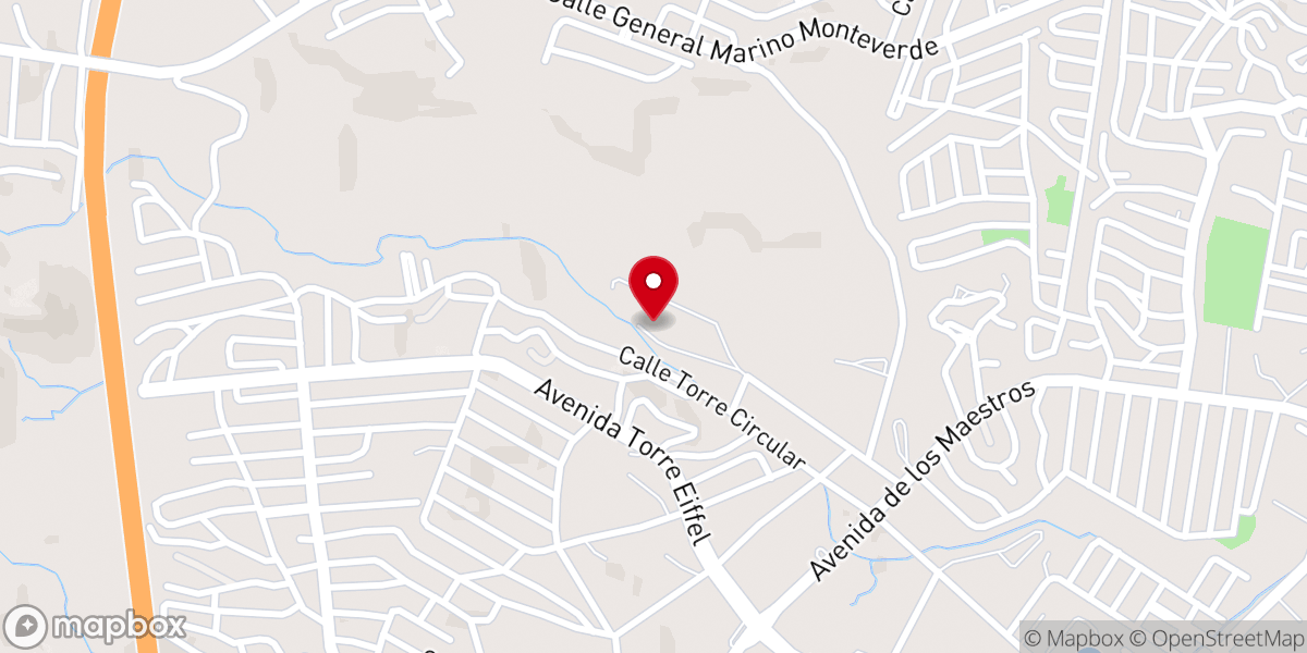 Map showing location of Oratorio Centro Juvenil Don Bosco
