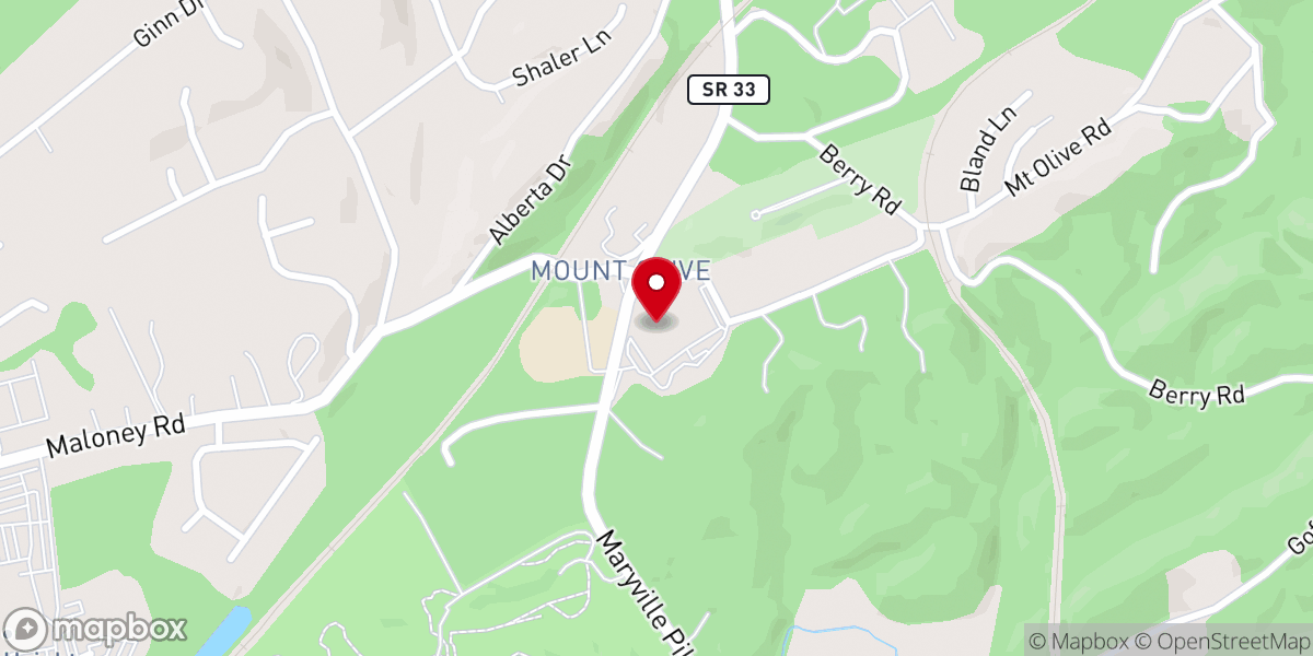 Map showing location of Mt Olive Baptist Church South