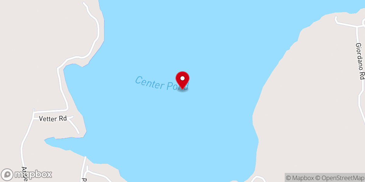 Map showing location of Center Pond