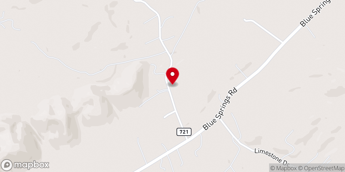 Map showing location of High Point Baptist Church