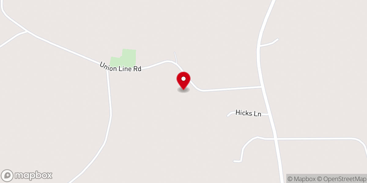 Map showing location of Union Line Church