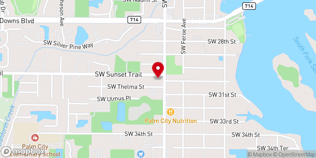 Map showing location of Faith Family Worship Center