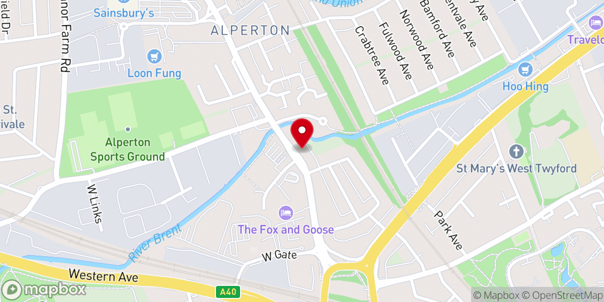 Map showing location of Priory Gardens