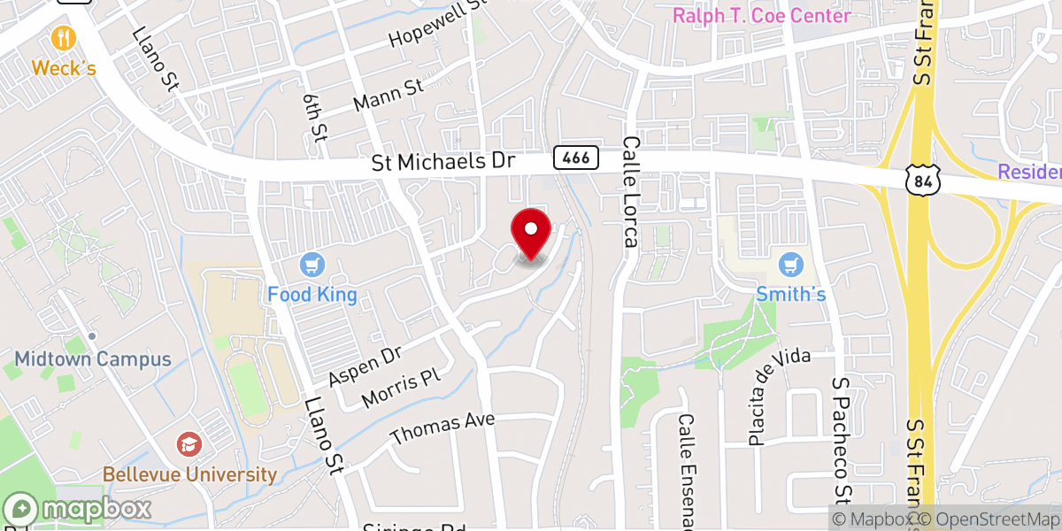 Map showing location of CIF Principe De Paz Church