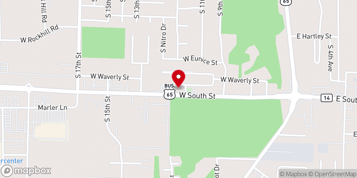 Map showing location of General Baptist Church