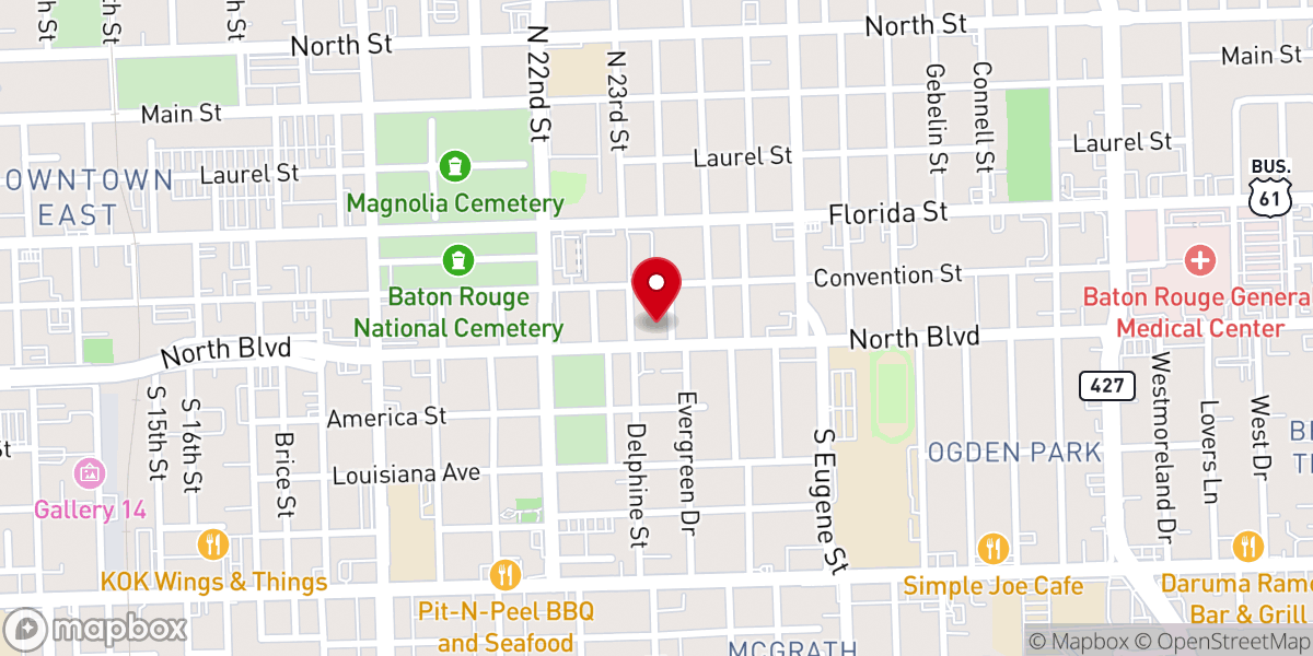 Map showing location of Greater Saint Luke Baptist Church