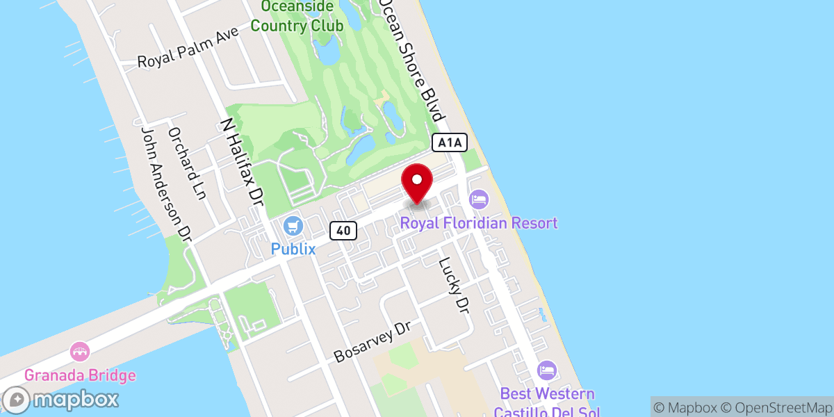 Map showing location of Florida Beachside Ministries