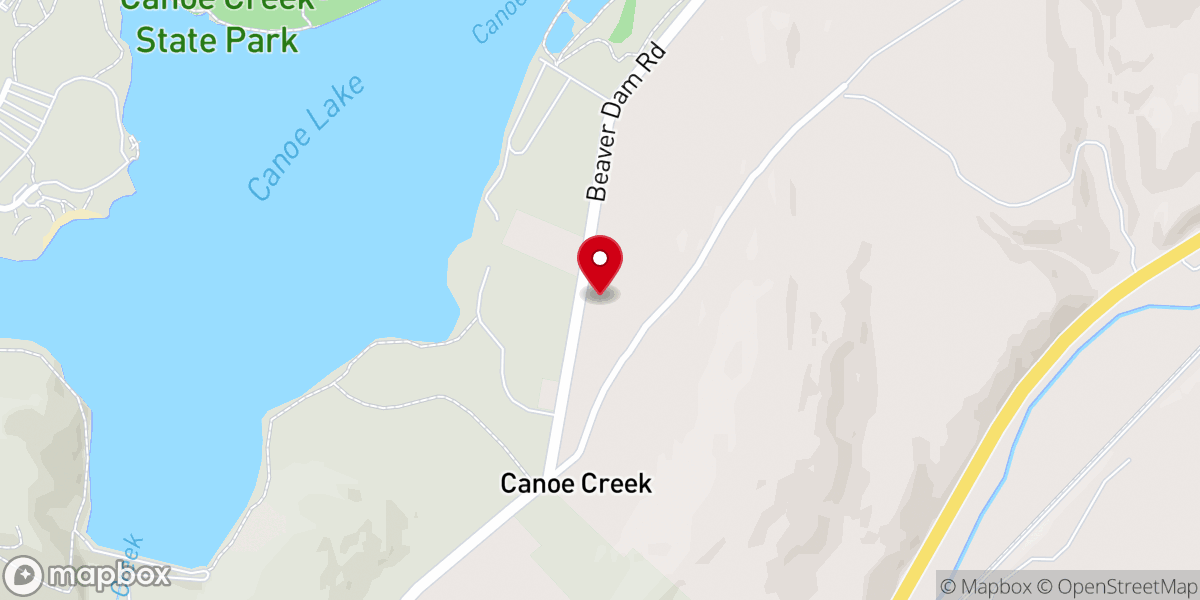 Map showing location of Canoe Creek Brethren in Christ