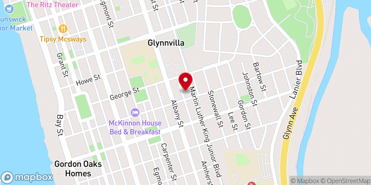 Map showing location of Living Word Worship Center International Inc