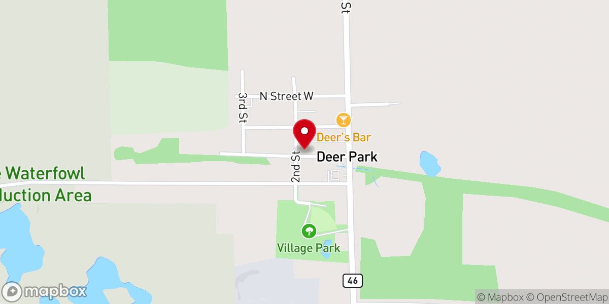 Map showing location of Deer Park Community Center