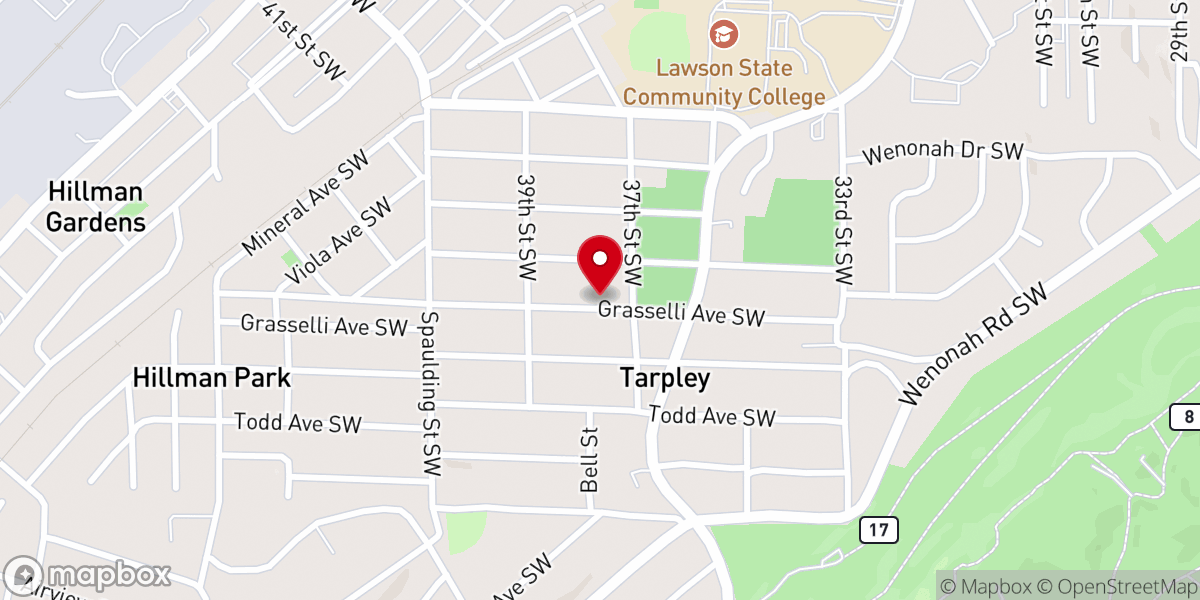 Map showing location of Grasselli Heights Church of Christ