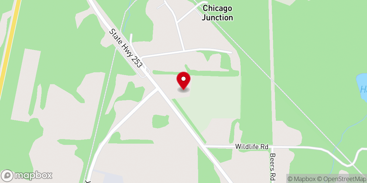 Map showing location of Church of the Nazarene