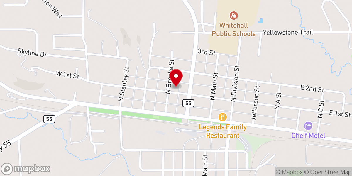 Map showing location of Trinity Methodist Church
