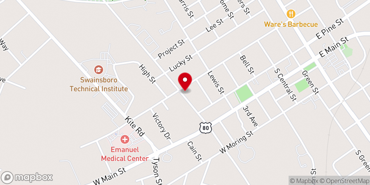 Map showing location of Church Street Manor