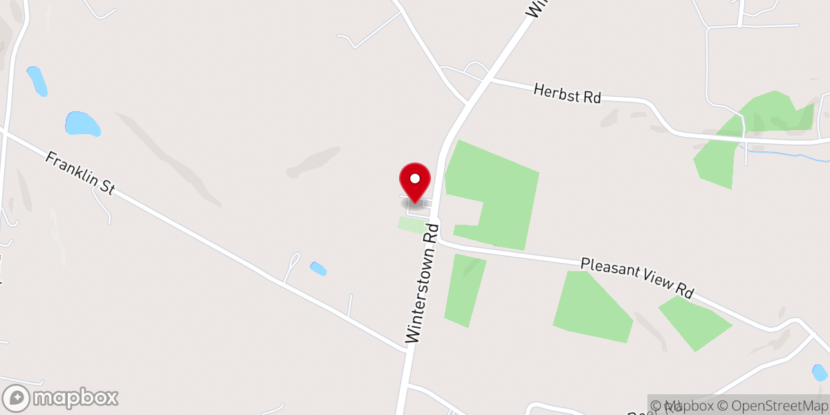 Map showing location of Pleasant View Church