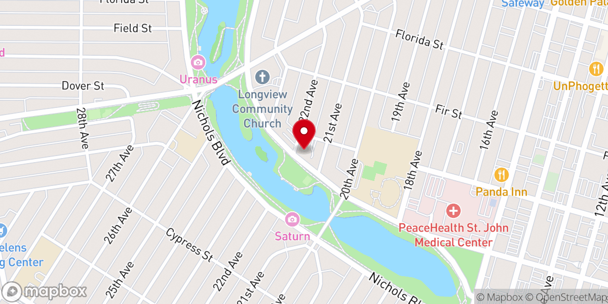 Map showing location of The Potter's House Church of Longview
