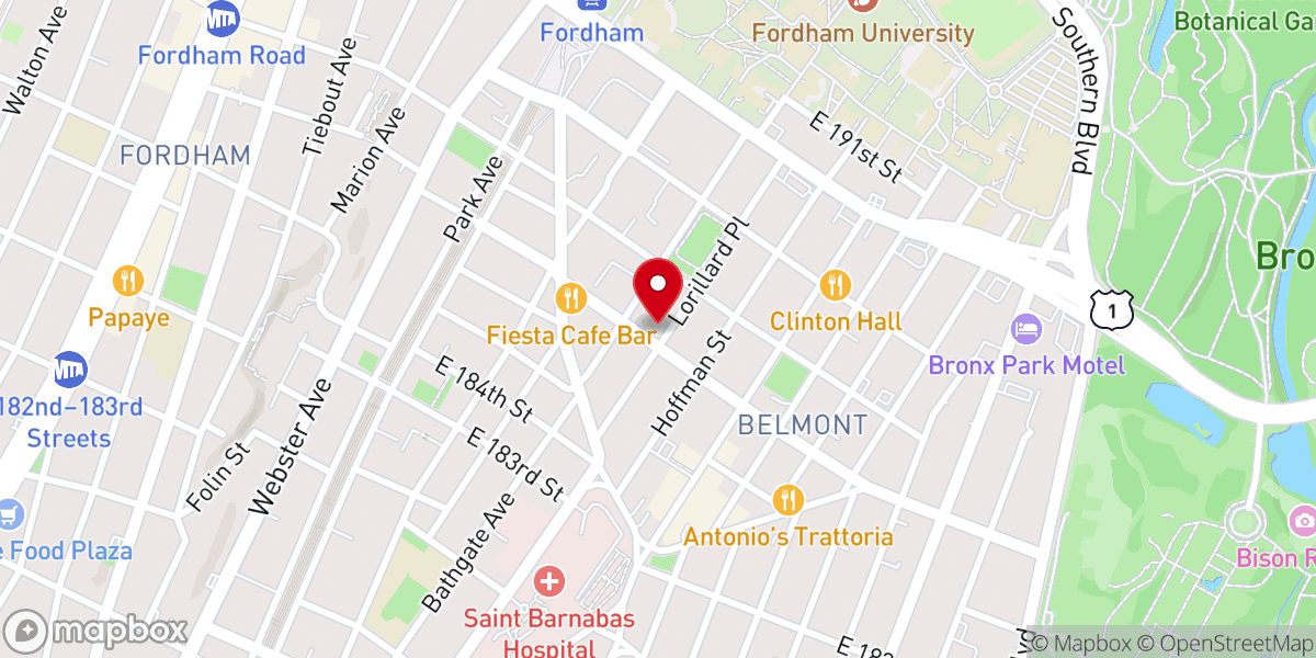Map showing location of New Saint John Baptist Church