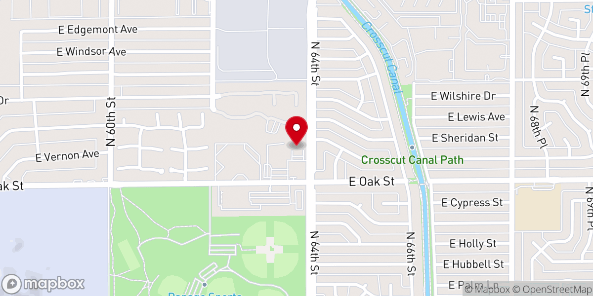 Map showing location of Papago Buttes Church of the Brethren