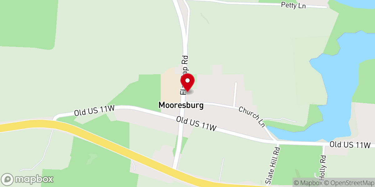 Map showing location of Mooresburg